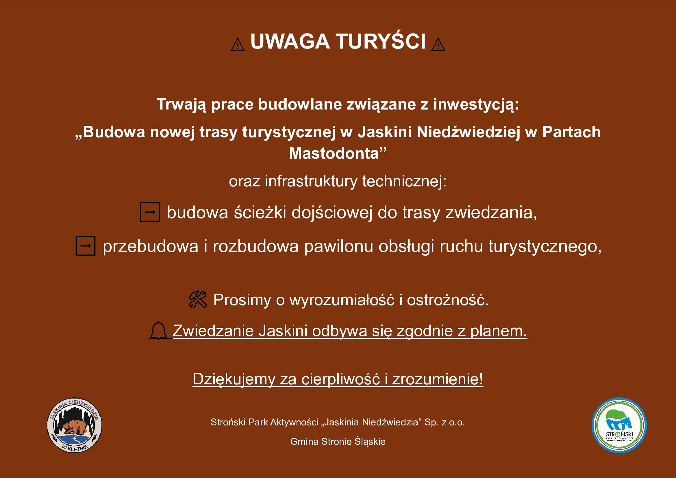 Remont pawilonu jaskini